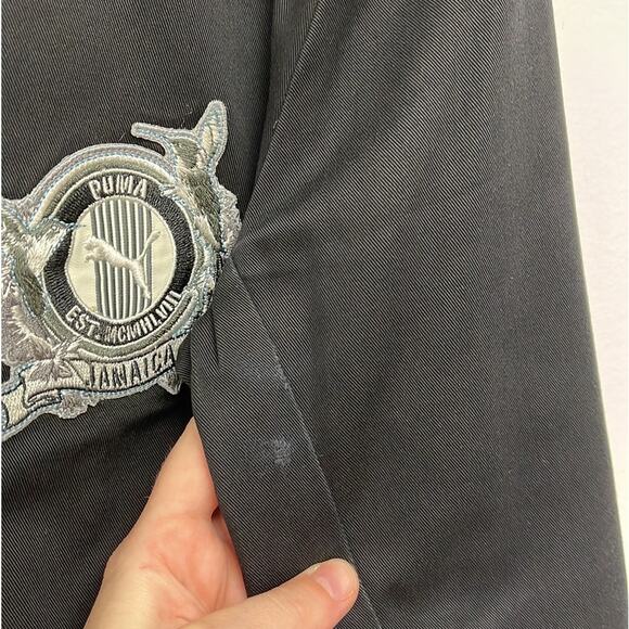 Puma Jamaica Logo Patch Y2K Retro Sporty Streetwear Cotton Rugby Jacket - Small - Picture 11 of 16